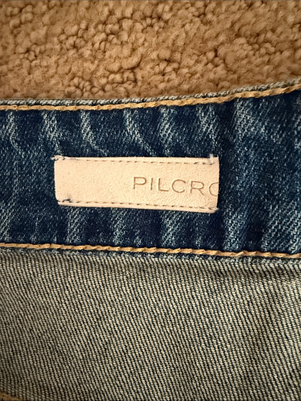 Pilcro Patchwork Blue Denim Jeans - Picture 4 of 5